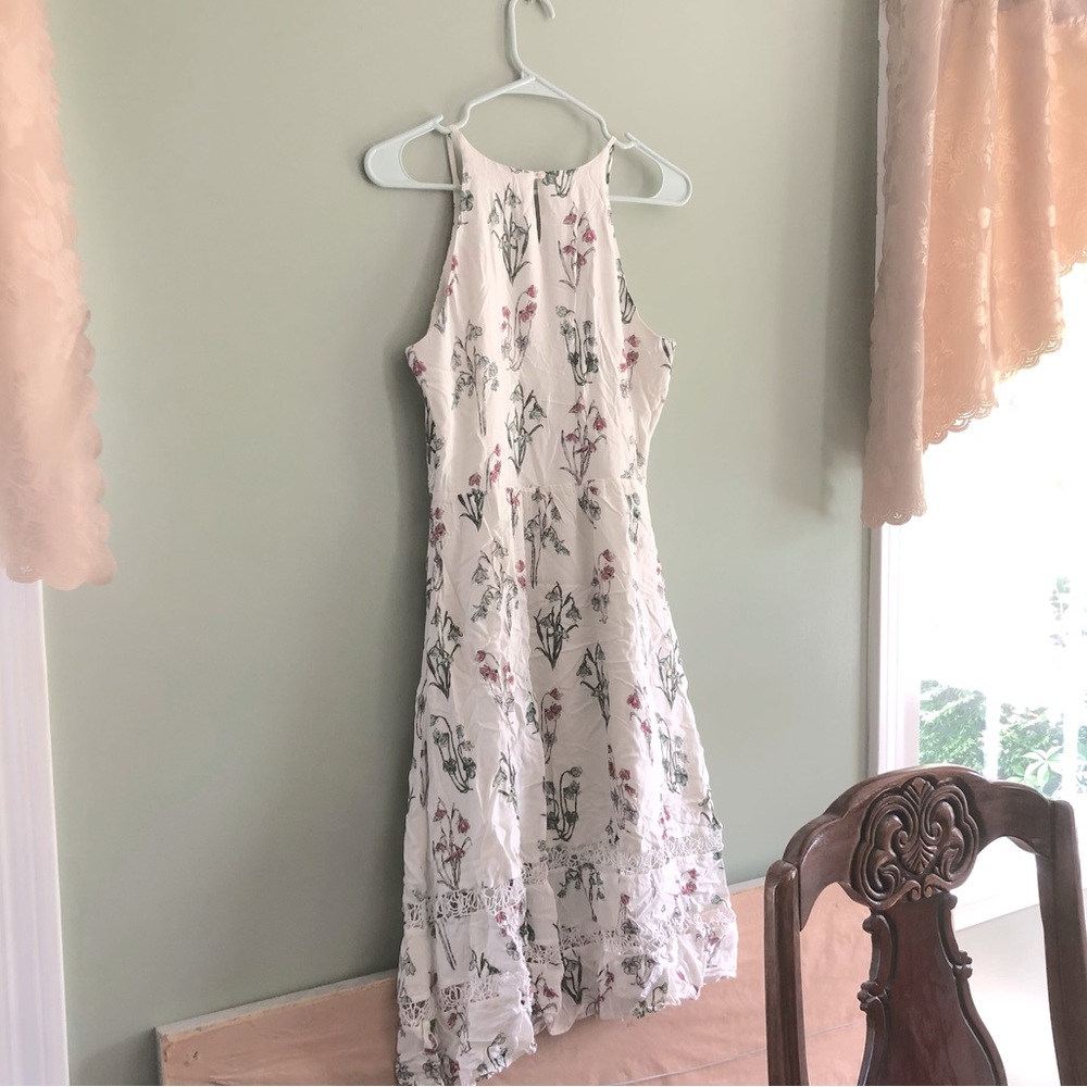 SOLD LC Lauren Conrad Disney Collection White Tea Floral Dress - Women’s Small - Picture 2 of 9